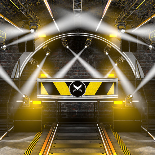Metro 3D Stage background for dj, OBS Streamlabs