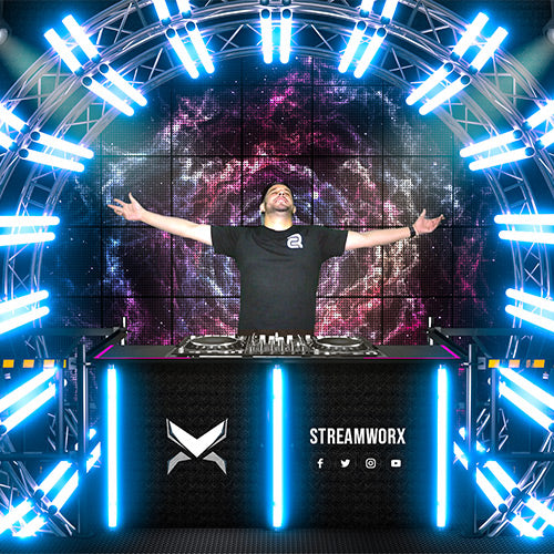 Portal 3D Stage background for dj, OBS Streamlabs