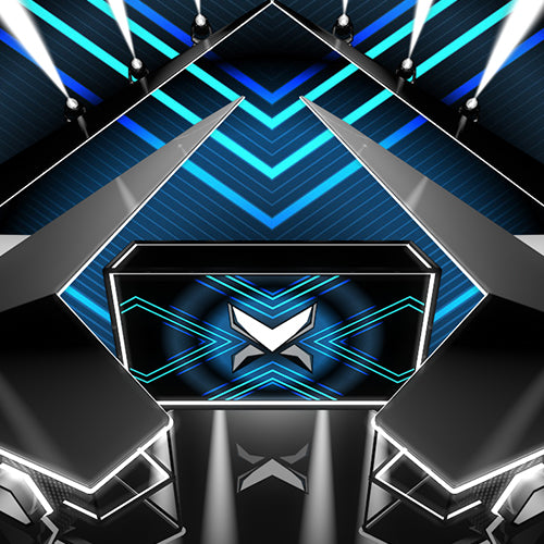 Stealth 3D Stage background for dj, OBS Streamlabs