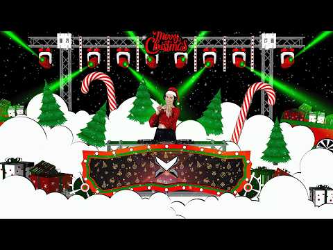 Jingle Bells Video 3D Stage background for dj, OBS Streamlabs