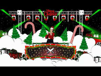 Jingle Bells Video 3D Stage background for dj, OBS Streamlabs
