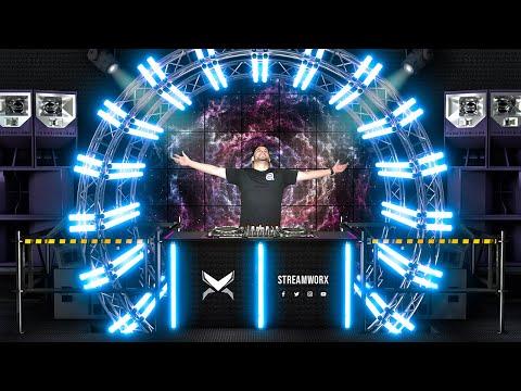 Portal 3D Stage background for dj, OBS Streamlabs