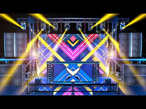 Beat Video 3D Stage background for dj, OBS Streamlabs