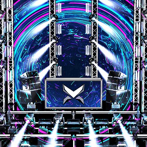 Alpha 3D Stage background for dj, OBS Streamlabs