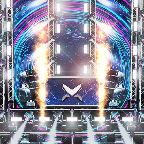 Alpha Pro 3D Stage background for dj, OBS Streamlabs