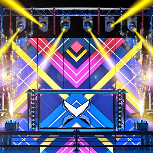 Beat 3D Stage background for dj, OBS Streamlabs