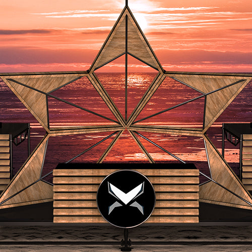 Good Vibes 3D Stage background for dj, OBS Streamlabs