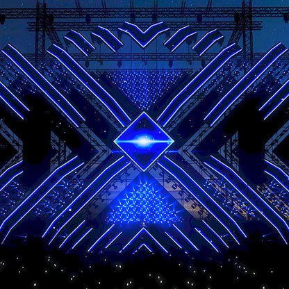 Mega 3D Stage background for dj, OBS Streamlabs