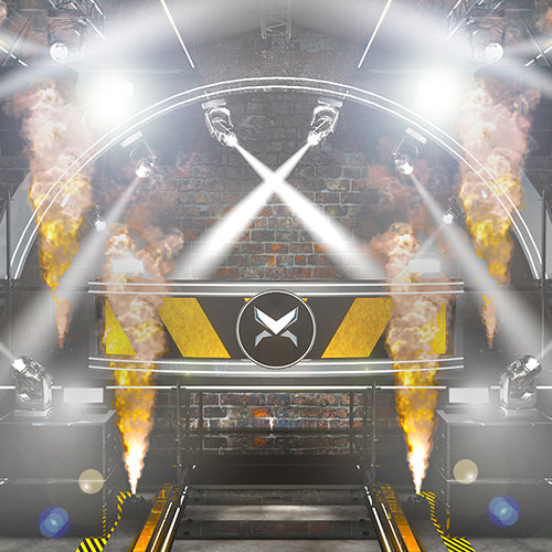 Metro Pro 3D Stage background for dj, OBS Streamlabs