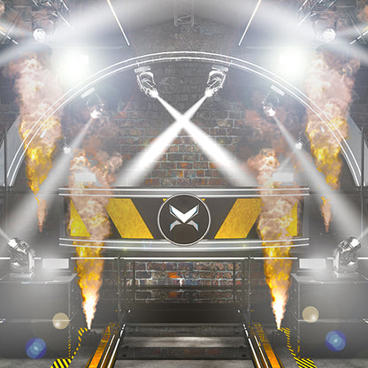 Metro Pro 3D Stage background for dj, OBS Streamlabs