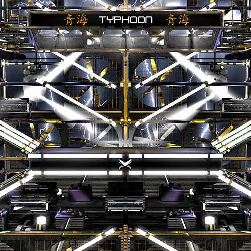 Typhoon 3D Stage background for dj, OBS Streamlabs