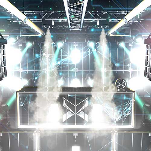 Underground Pro 3D Stage background for dj, OBS Streamlabs