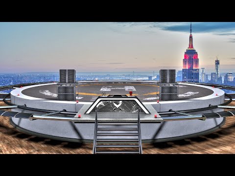 HeliPad Video 3D Stage background for dj, OBS Streamlabs
