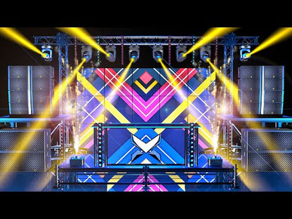 Beat Video 3D Stage background for dj, OBS Streamlabs